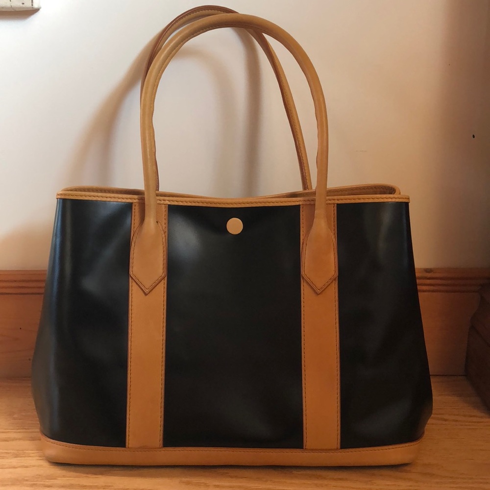 Rubinacci Napoli Black and Tan purse